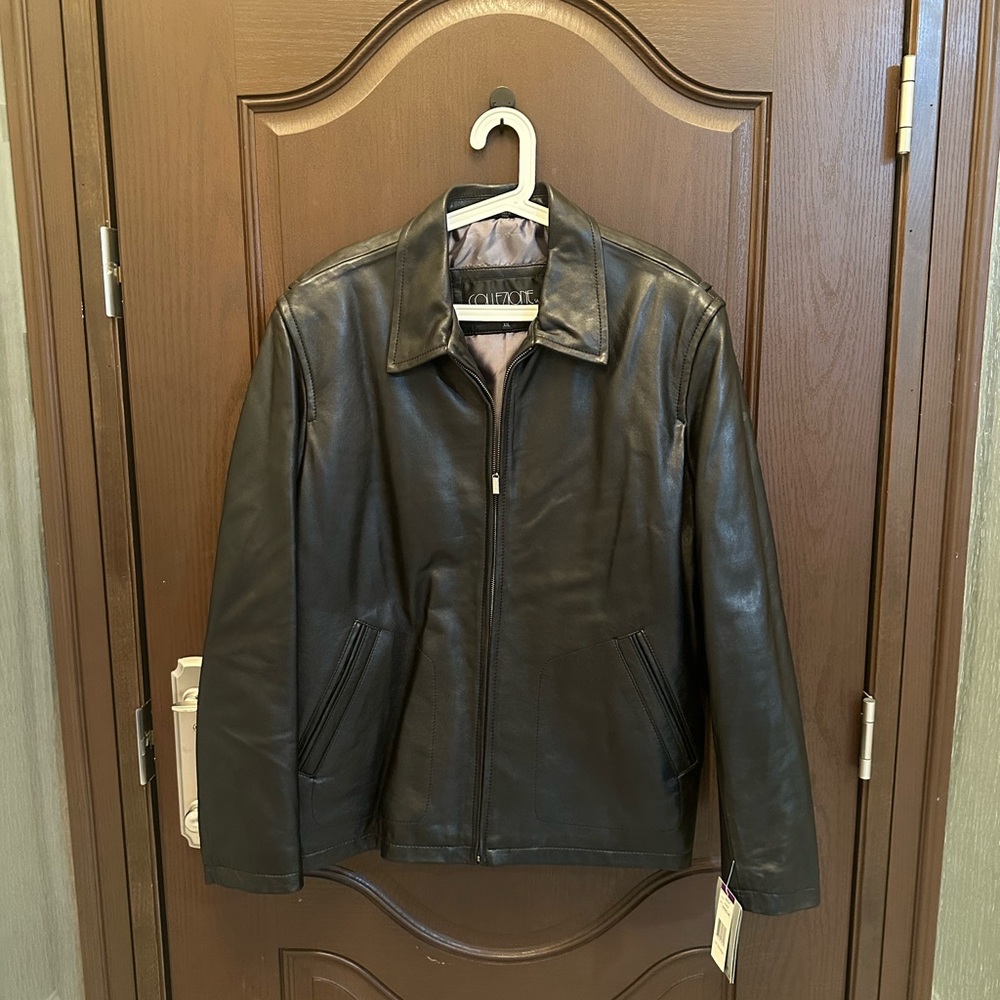Vintage Collezione Men’s Burnished Lamb Leather Jacket Luxury Genuine Leather